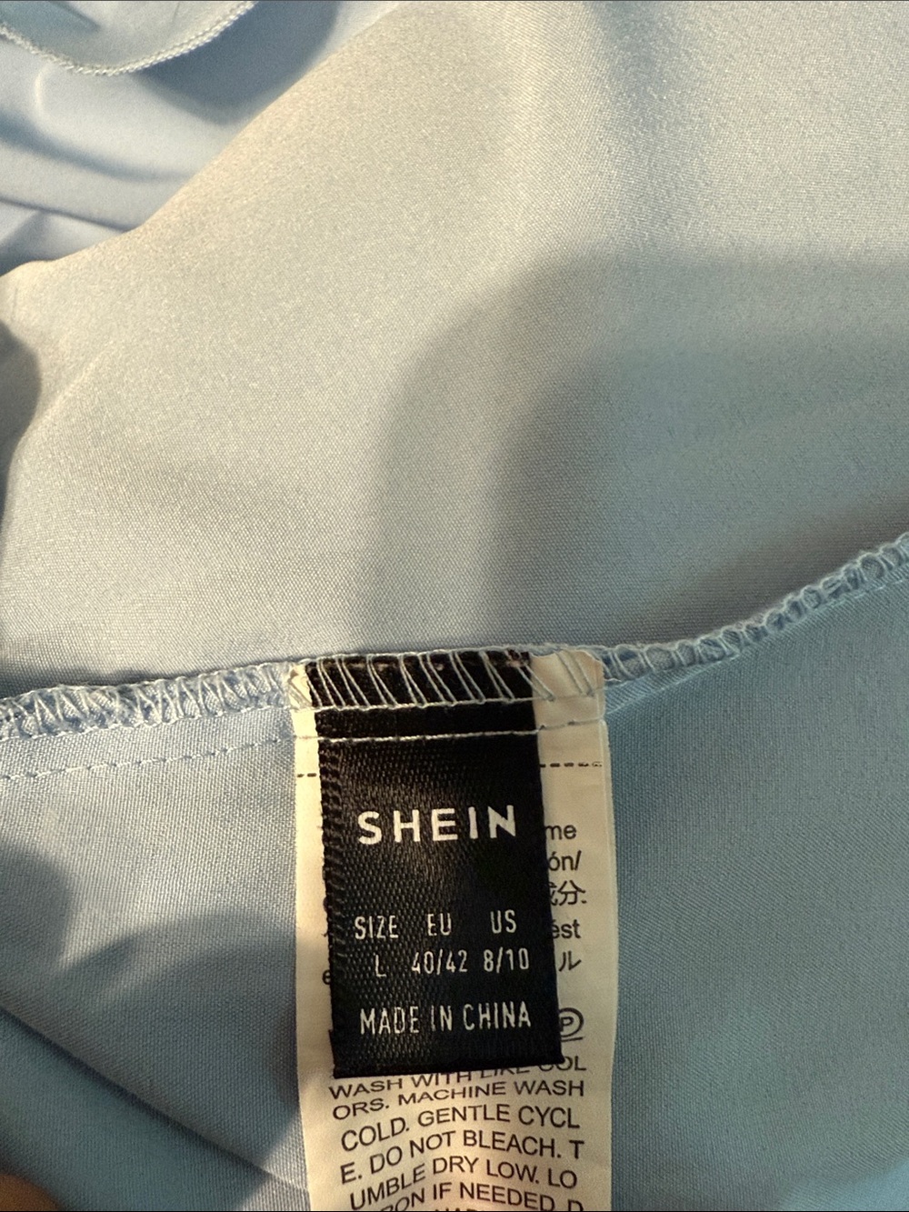 Light Blue Ruffle Strap Sundress - Picture 4 of 4